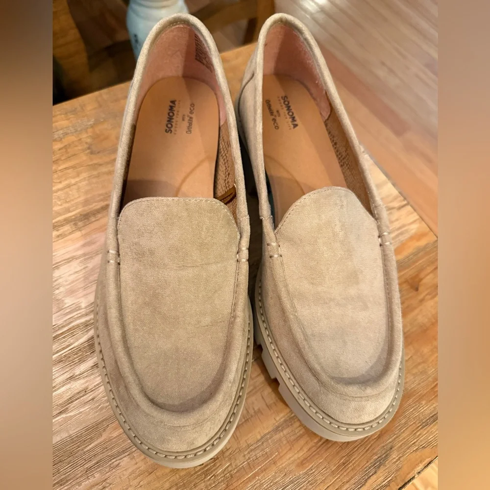 Sonoma Tan Suede Loafers - Picture 2 of 7
